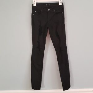 Forever 21 ripped black skinny jeans-size 24
